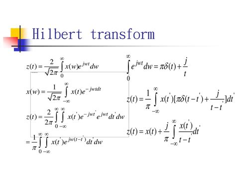 Hilbert Transform - an overview ScienceDirect Topics